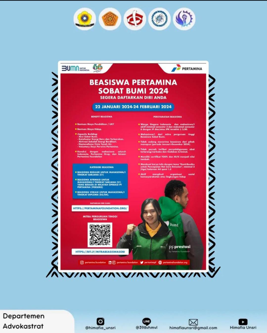 BEASISWA PERTAMINA SOBAT BUMI 2024